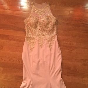 Pink and gold  formal/prom dress